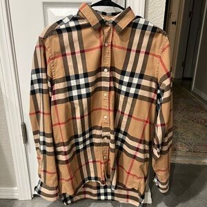 Men's Tan Plaid Shirt